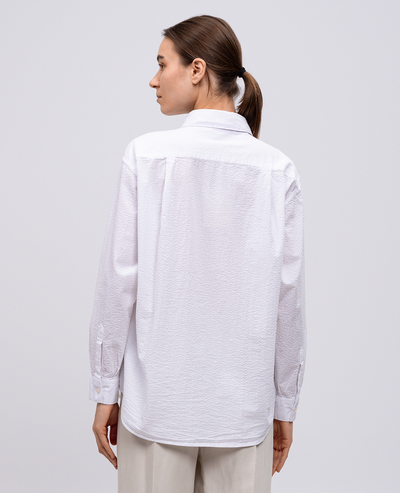 

White shirt with textured texture Woolrich