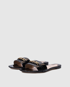 Tom Ford Black patent leather WITNEY flip-flops W3526LCL072G