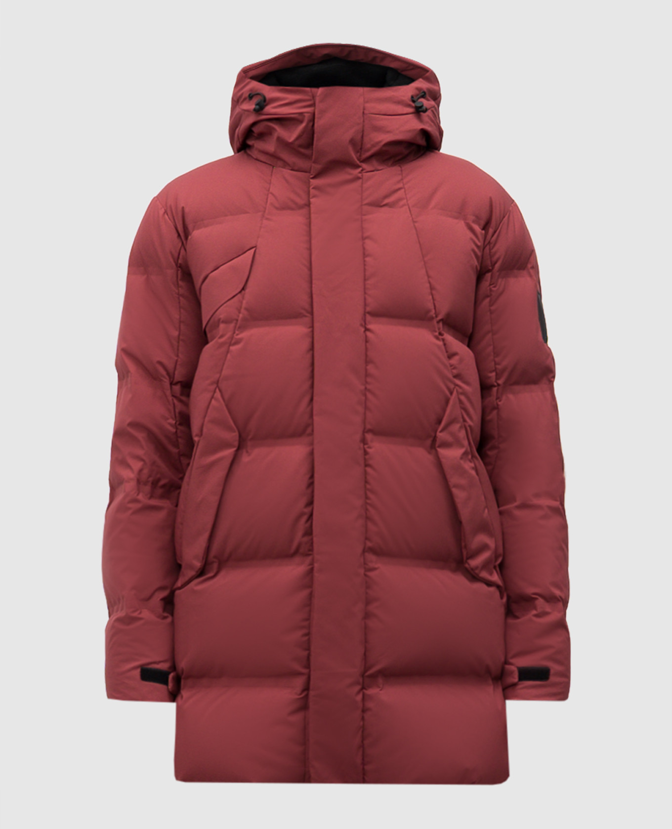

Burgundy down jacket with logo patch AT.P.Co