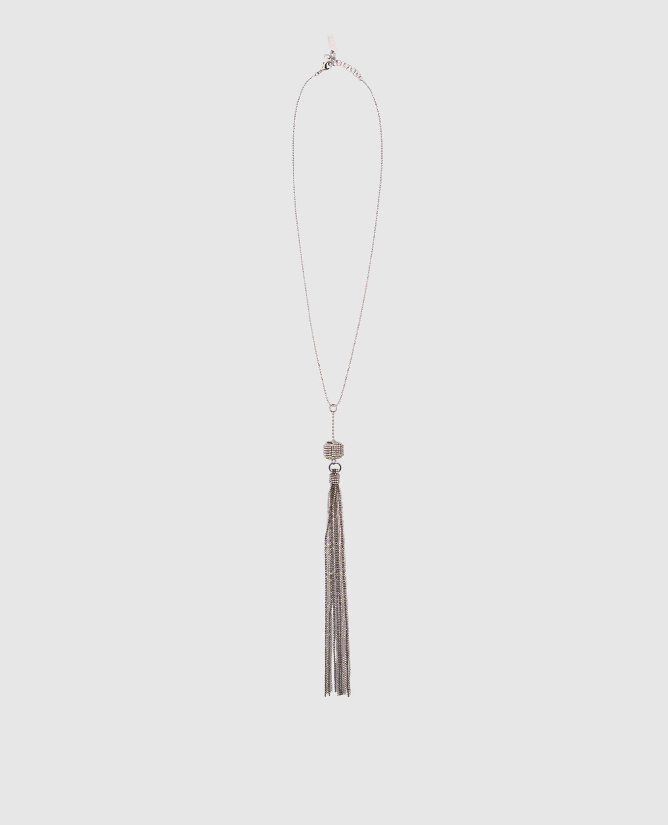 

Silver chain with pendant made of monil chains Peserico