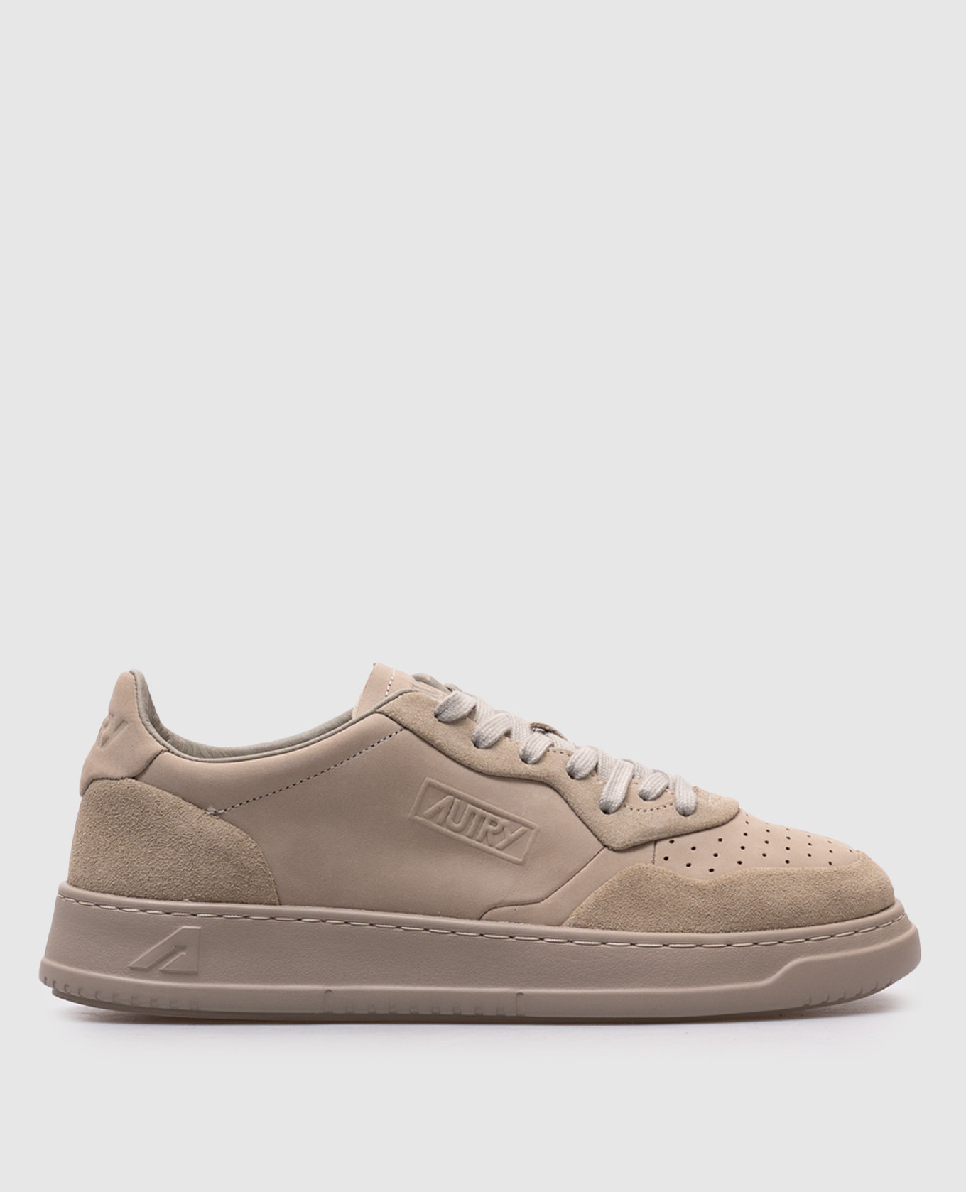 Beige MEDALIST nubuck sneakers AUTRY