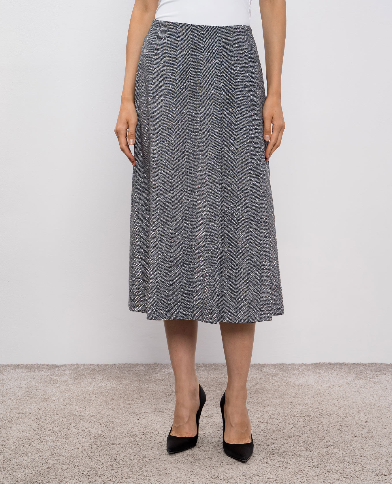 Gray skirt with crystal pattern Ermanno Scervino 3