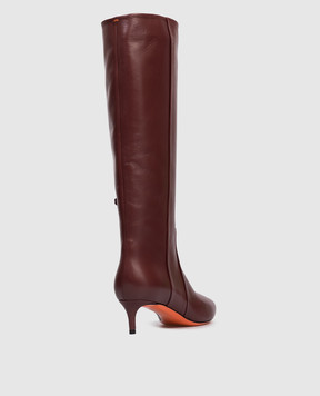 Santoni Burgundy leather boots WSLQ71756HI2NHPE