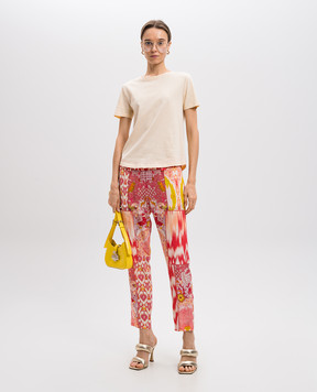 Roberto Cavalli Red silk pants XPT205SQA48