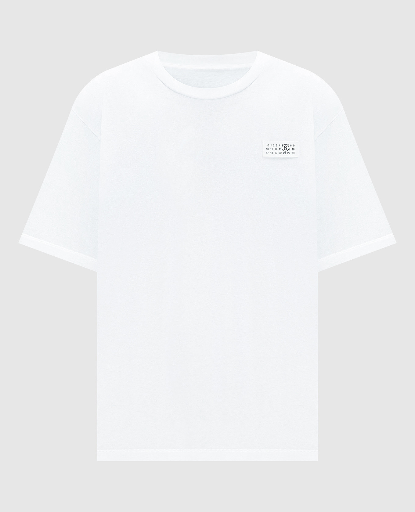 White T-shirt with logo patch Maison Margiela MM6