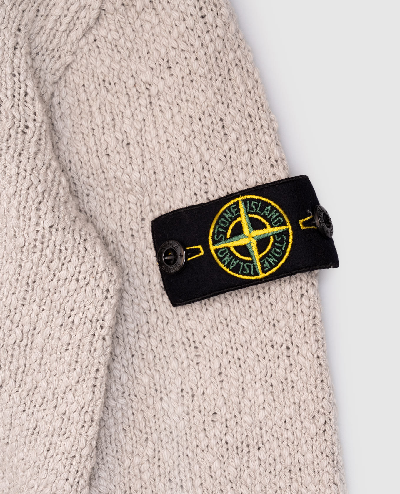 

Grey cardigan with logo patch Stone Island