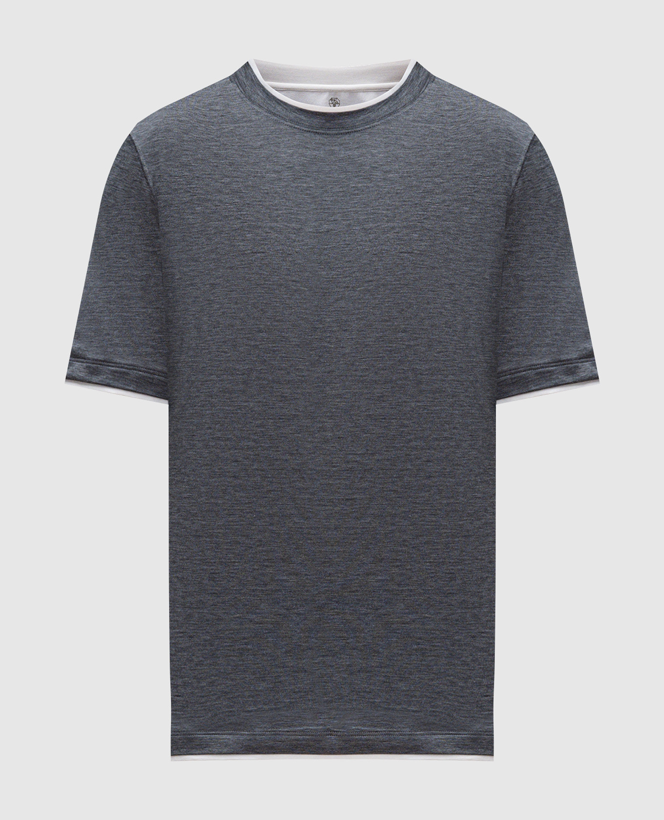 

Grey melange silk T-shirt Brunello Cucinelli