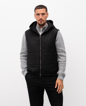 Cashmere&Whiskey Black wool vest 6400954300