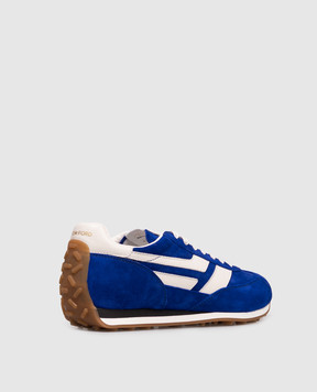 Tom Ford MICK blue suede sneakers J1511LCL046N