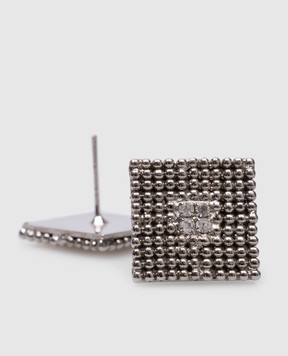Peserico Silver earrings with a monil chain E35436C0CC373
