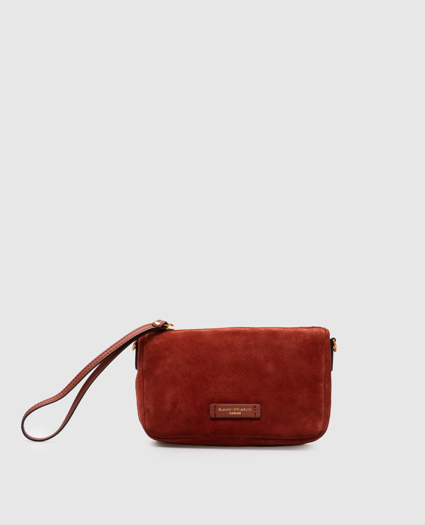 

Nora red suede crossbody bag with logo Gianni Chiarini