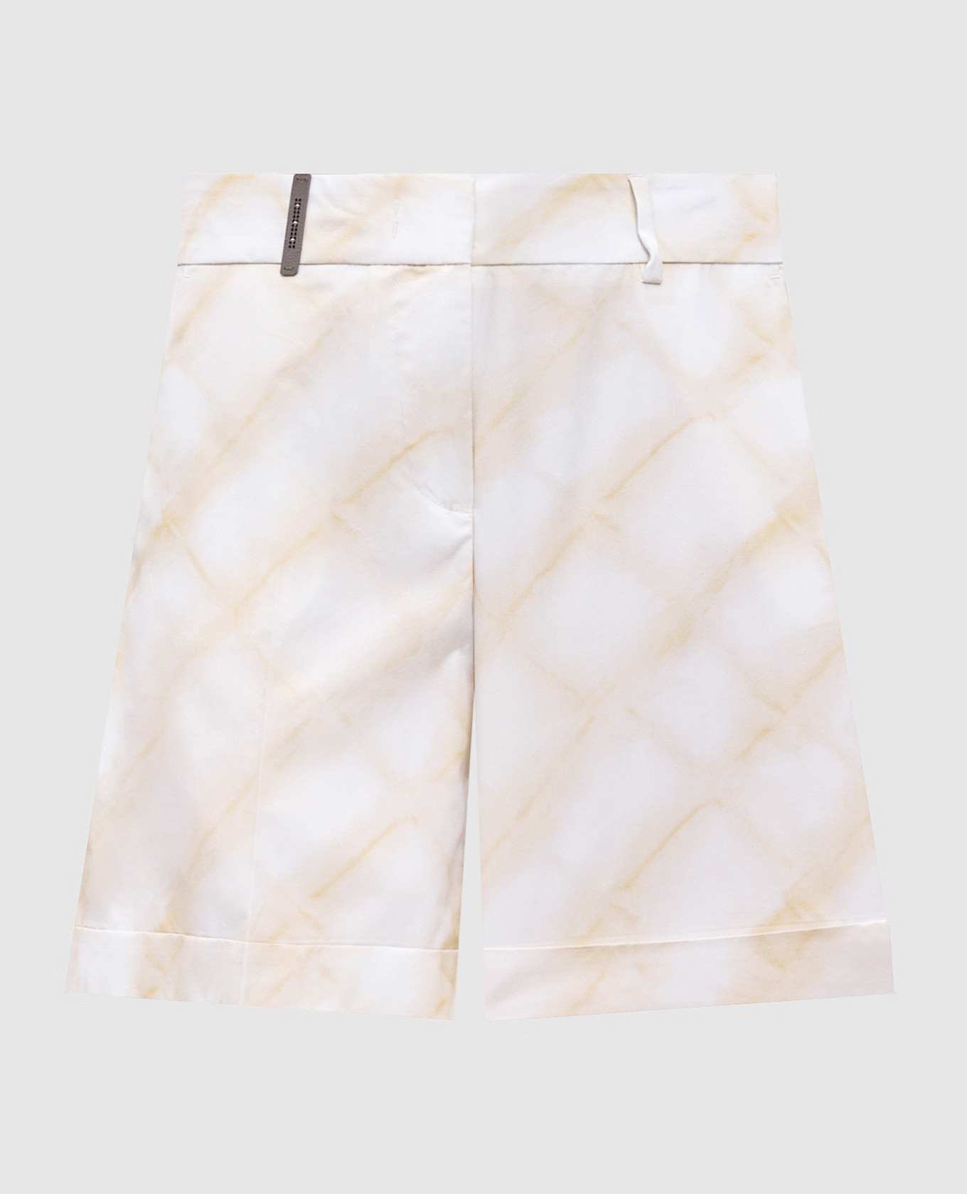 

White shorts with geometric print Peserico