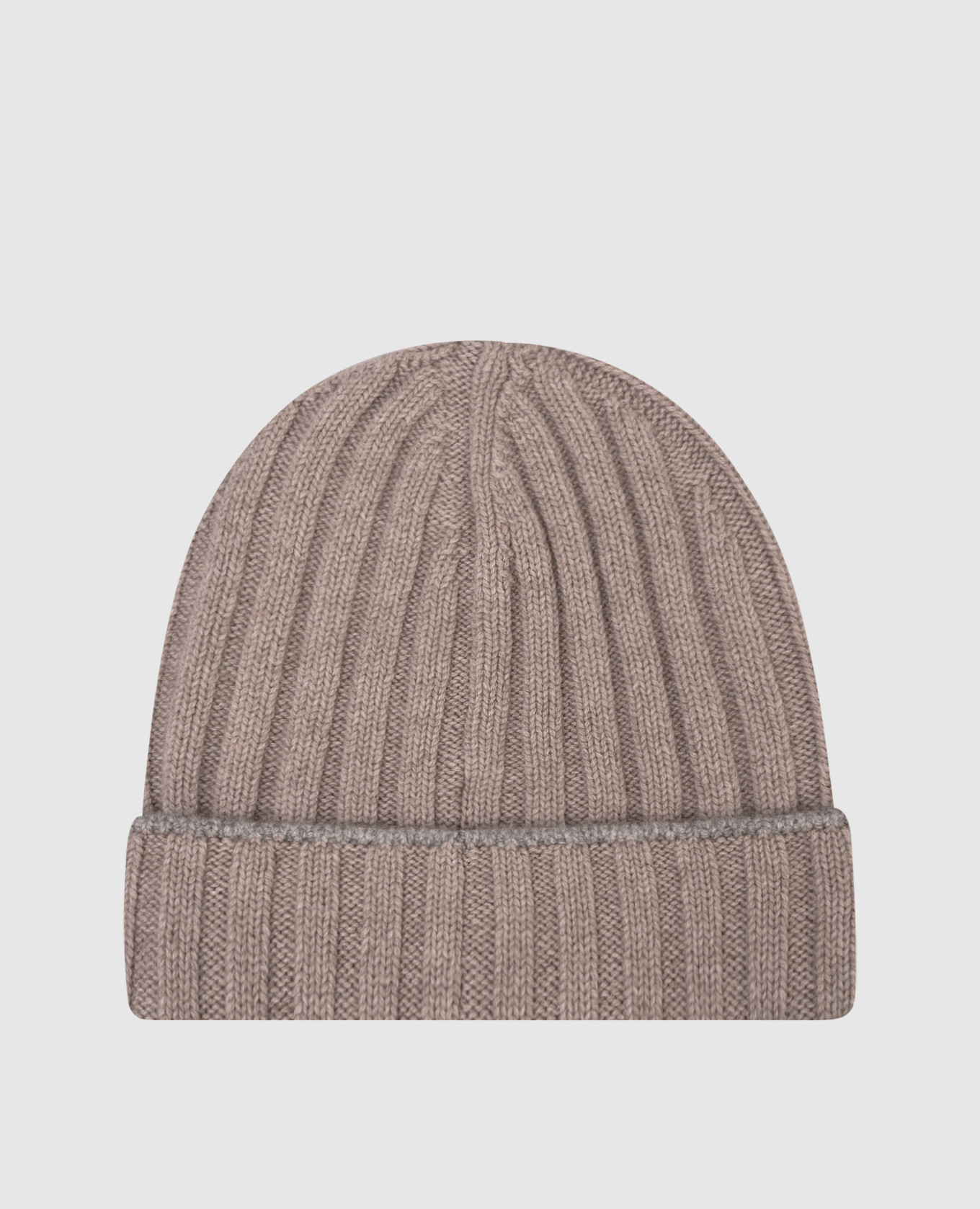Beige cashmere hat with fringe Brunello Cucinelli