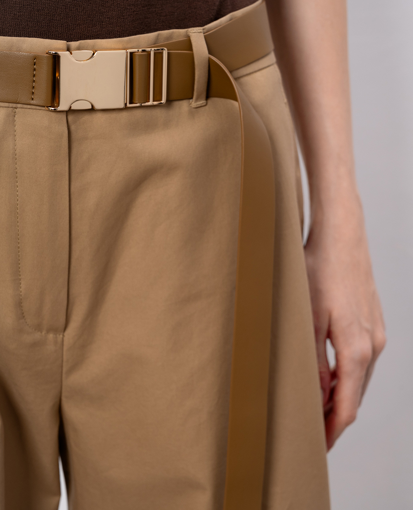 

Beige BLEU pants with belt Max Mara
