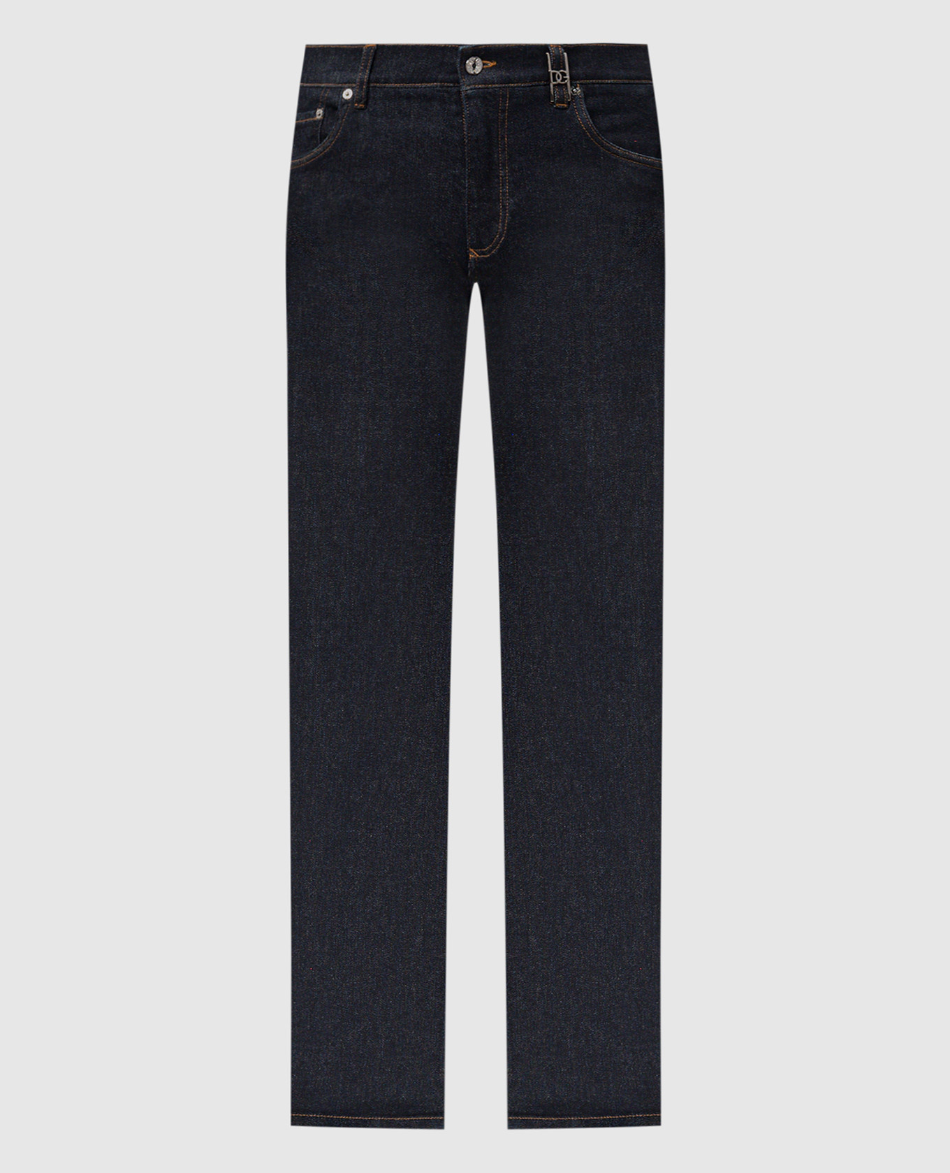 

Blue slim jeans with metallic logo Dolce&Gabbana