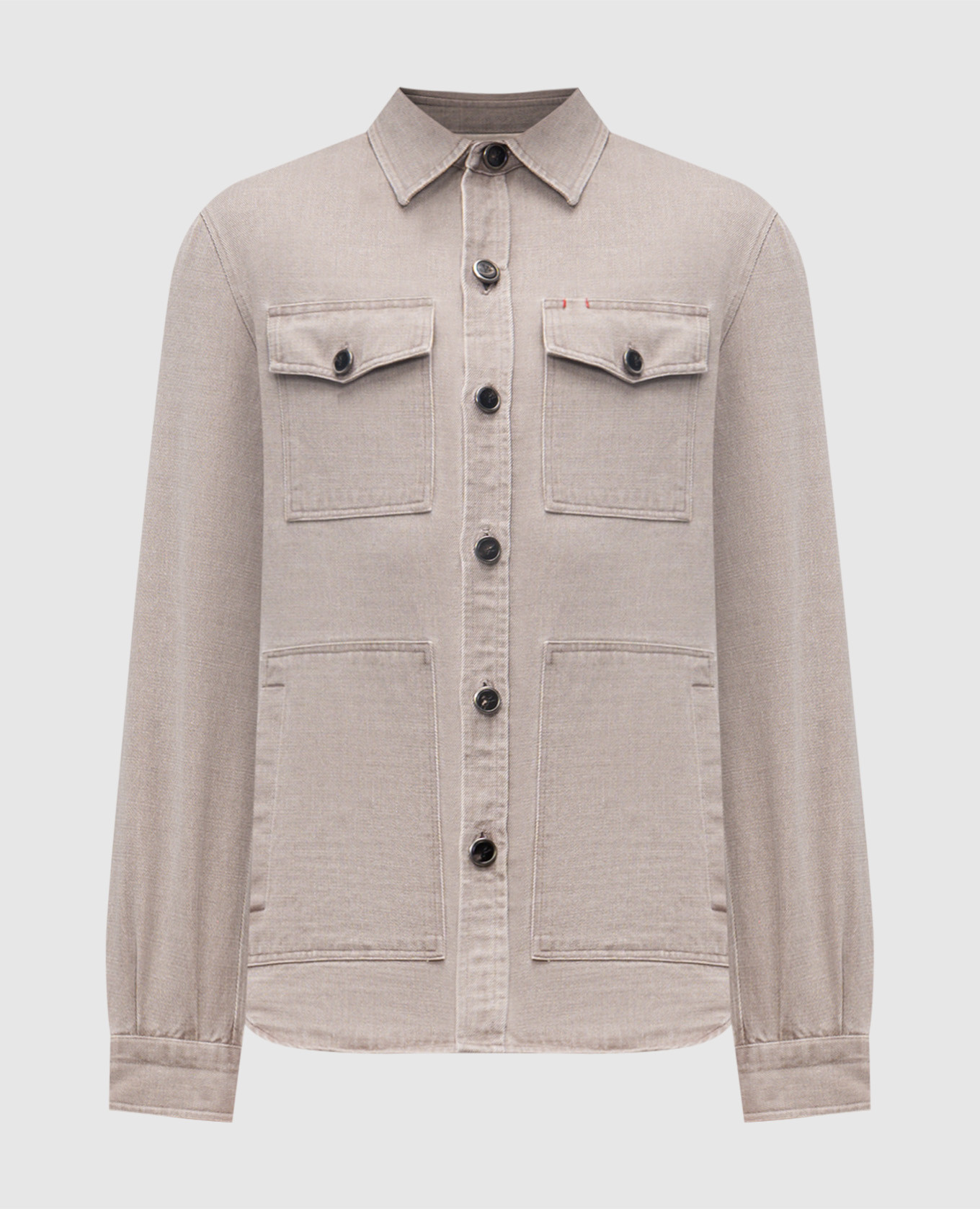 

Green denim shirt ISAIA, Khaki