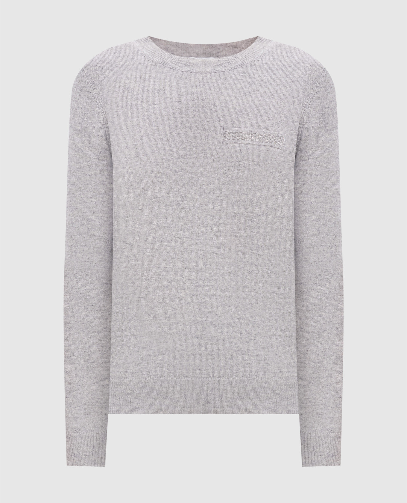 Gray wool, silk and cashmere jumper Peserico