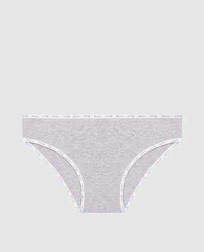 Story Loris Children's gray melange panties with a logo 3632726