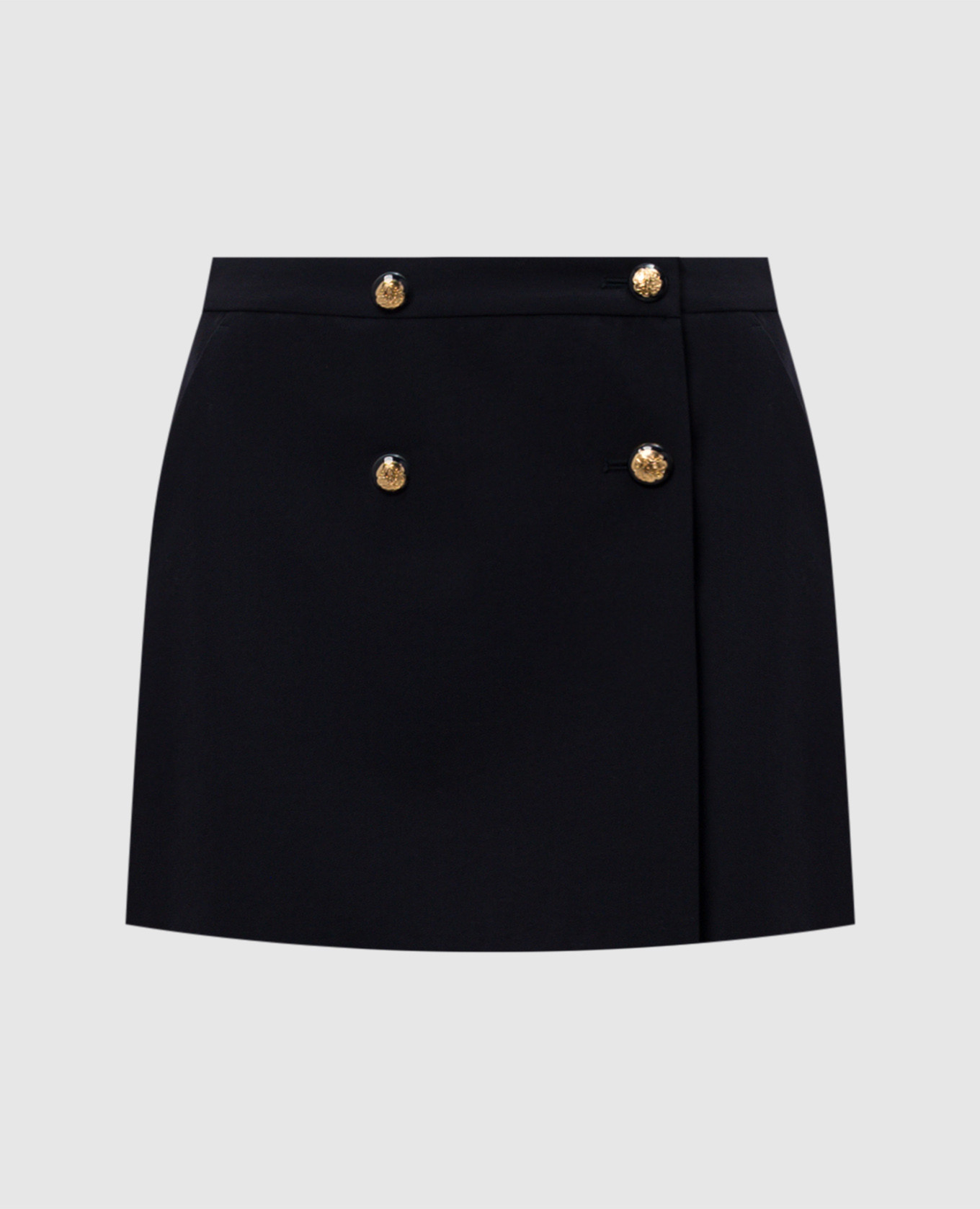 

Blue wool pleated skirt Alexander McQueen