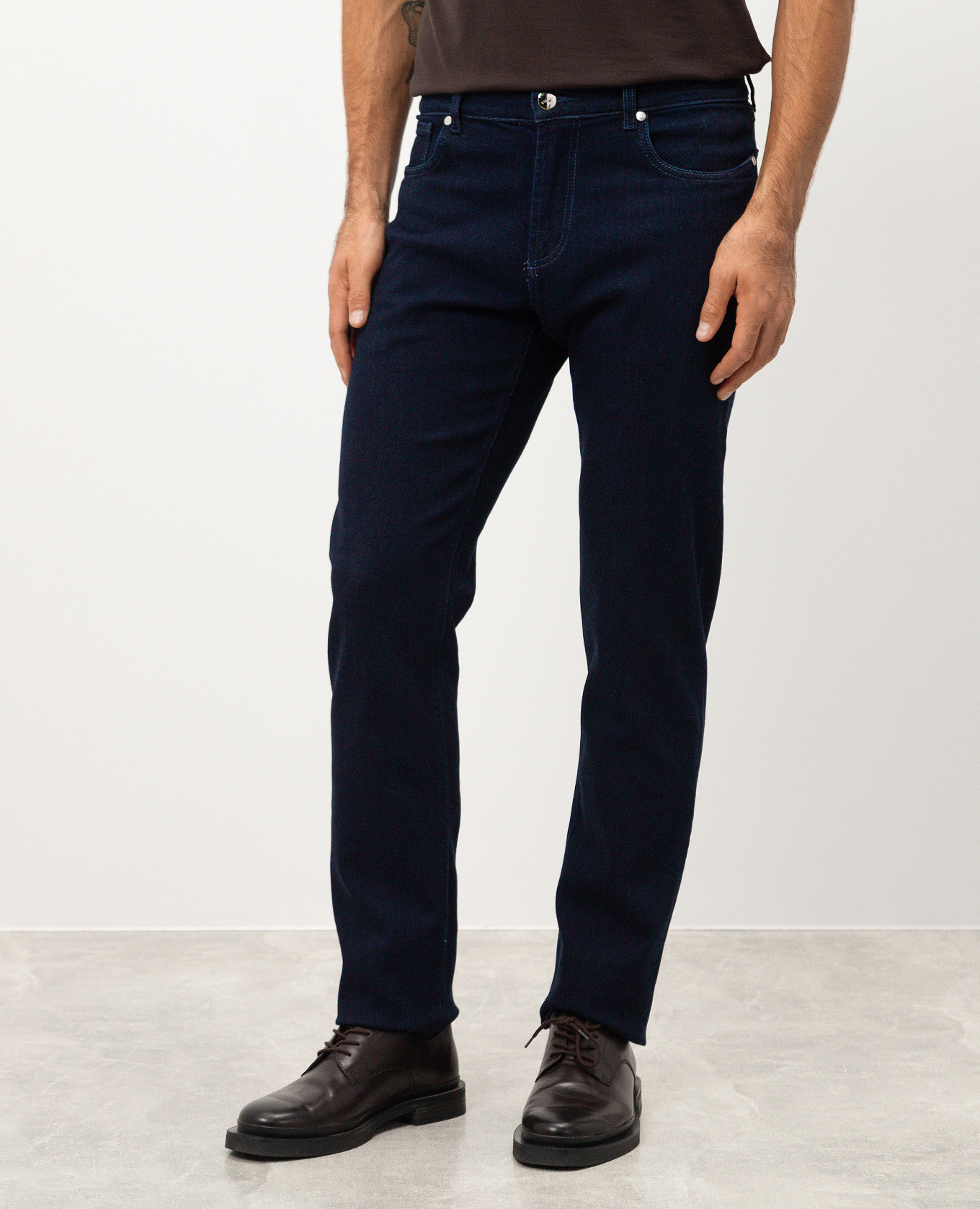 

Blue jeans with logo Enrico Mandelli