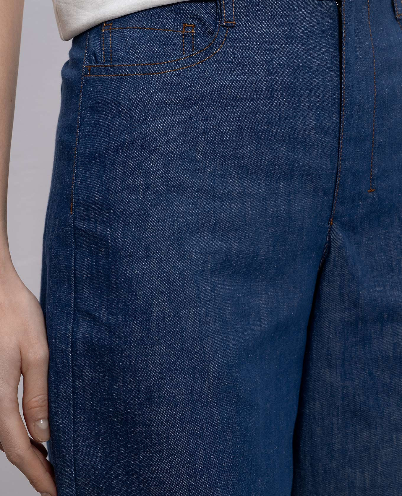 

ERIC blue denim shorts with linen Max Mara