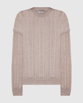 Peserico Beige alpaca wool sweater with lurex A99370F079240A