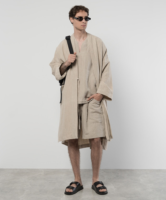 Jan Jan Van Essche - Beige linen tunic TUNIC35LINENCLOTH - shop