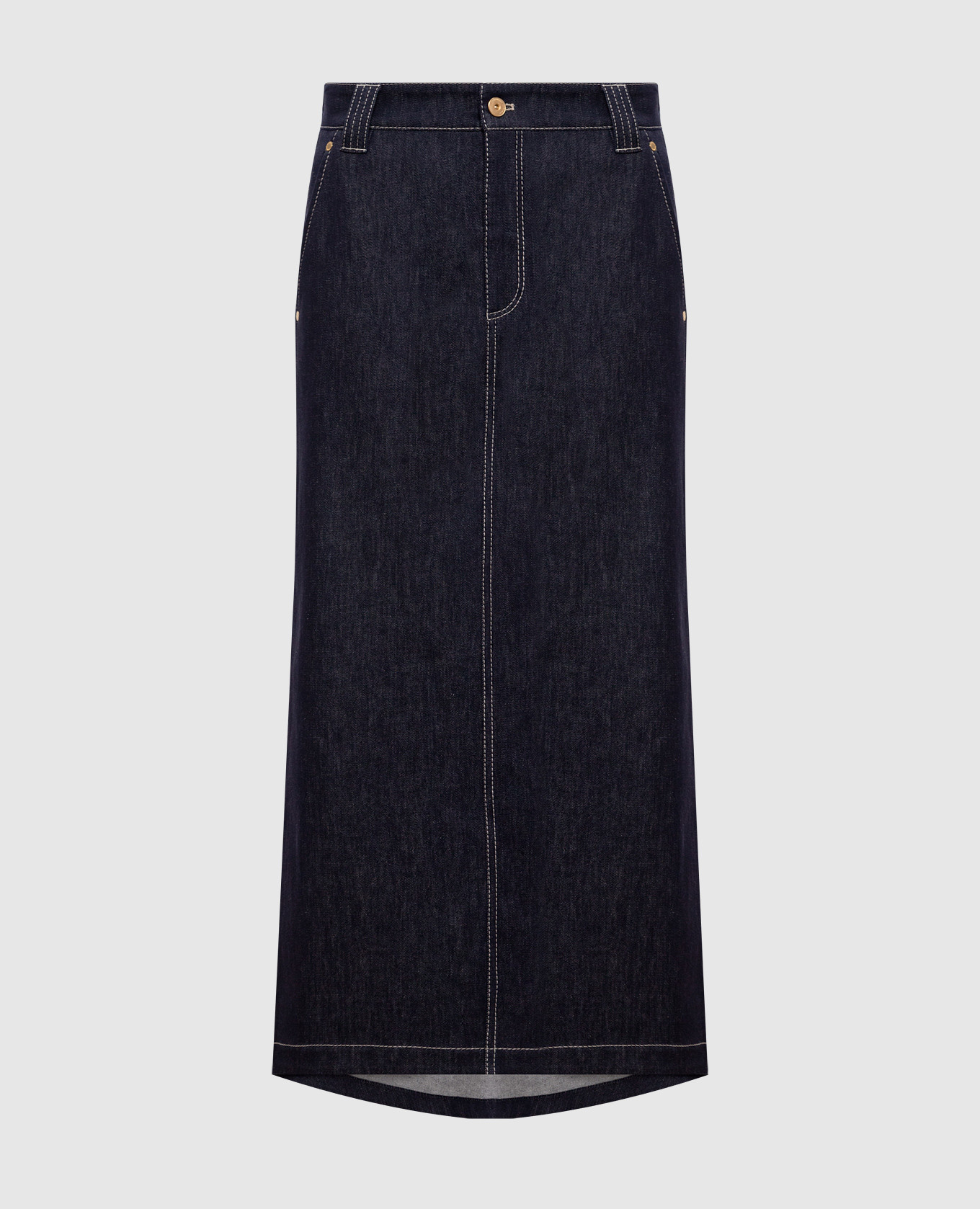 

Blue denim skirt with monil chain Brunello Cucinelli