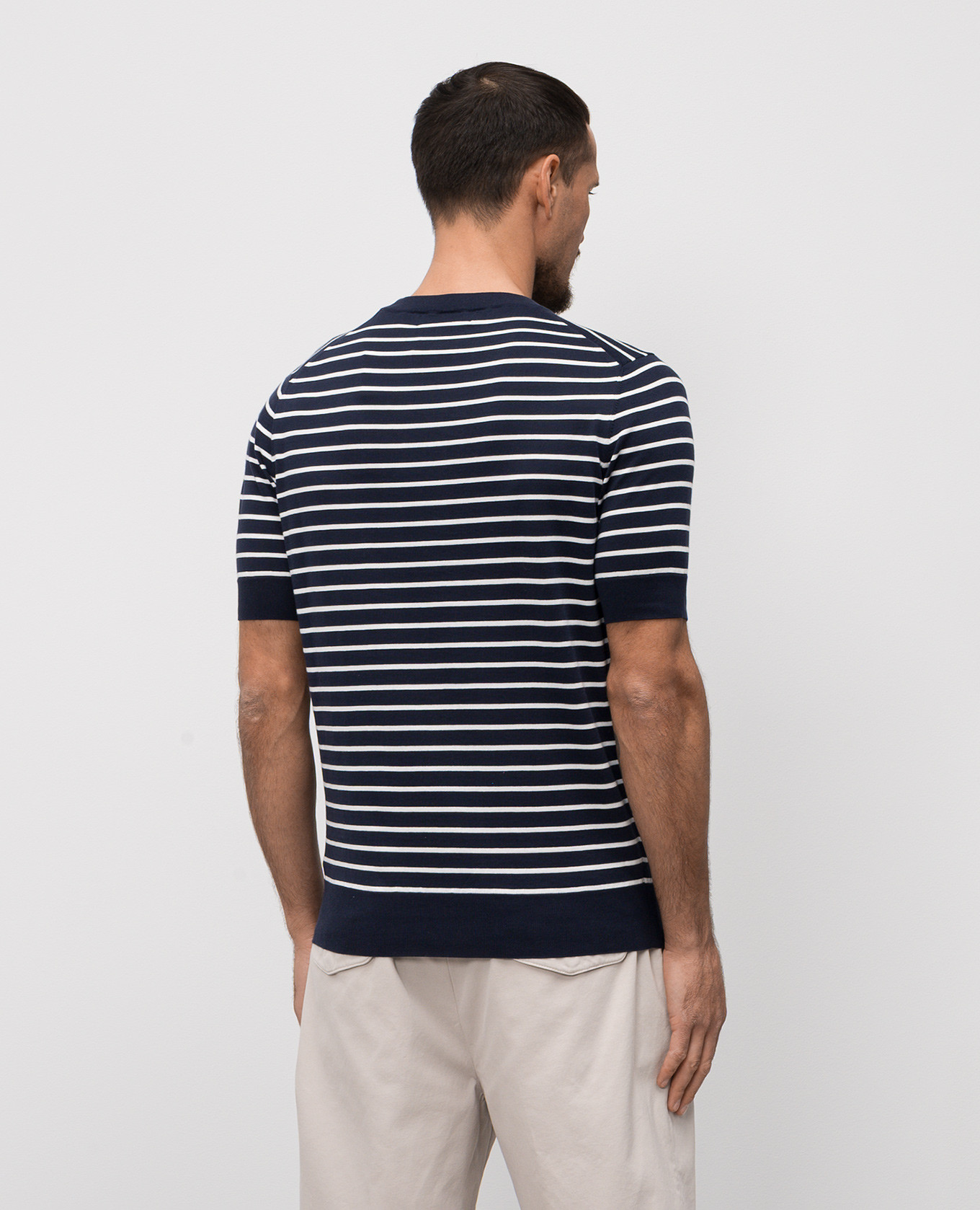 

Blue striped T-shirt Brunello Cucinelli