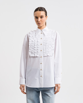 Valentino White blouse with ruffles 6B3AB7865A6
