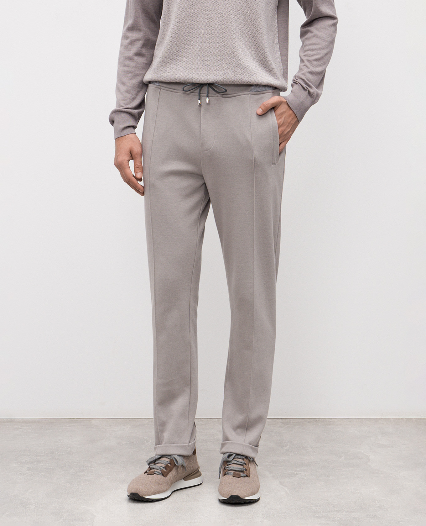 

Grey track pants with lapels Doriani Cashmere