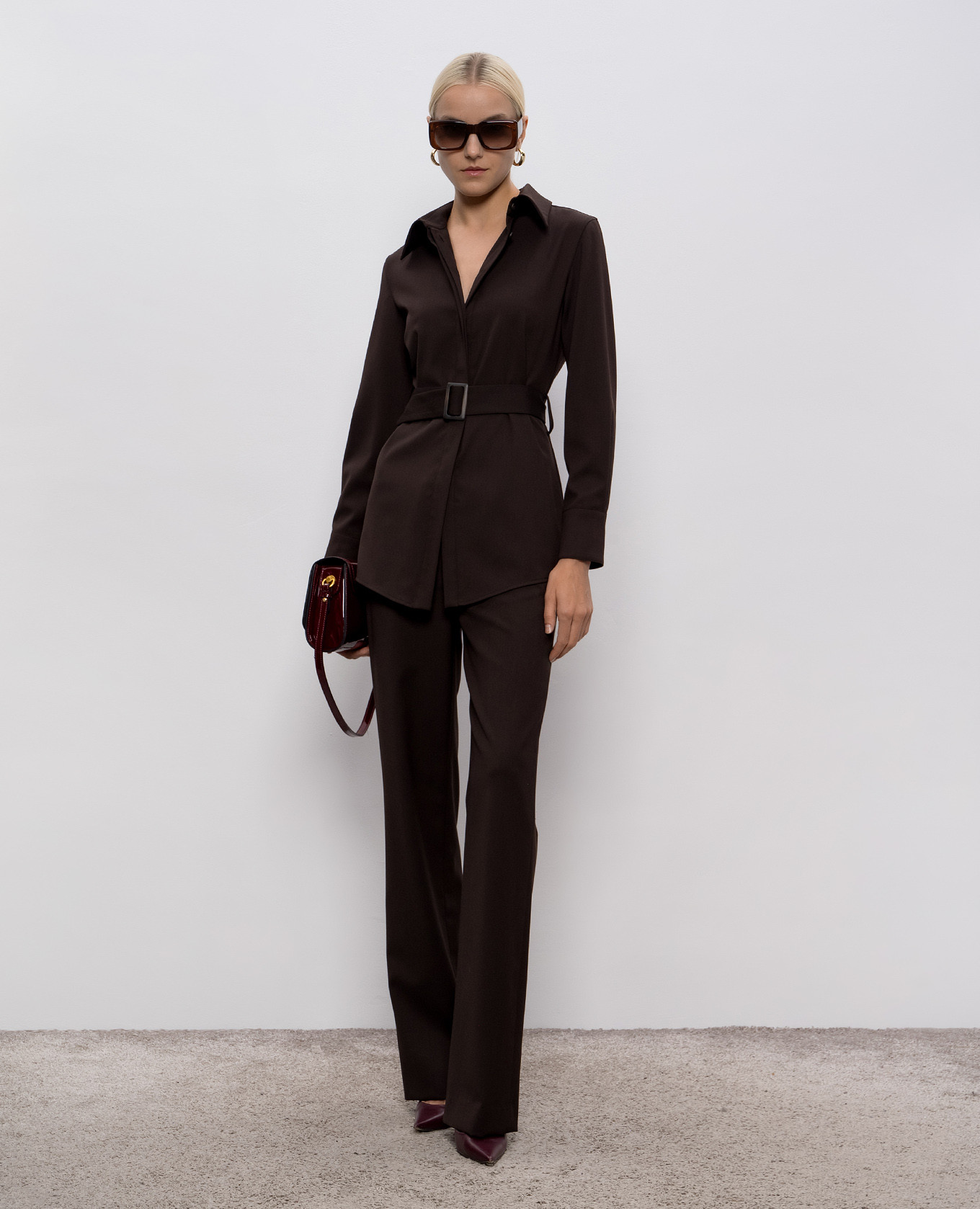 Brown Flora pants with wool Dondup 2