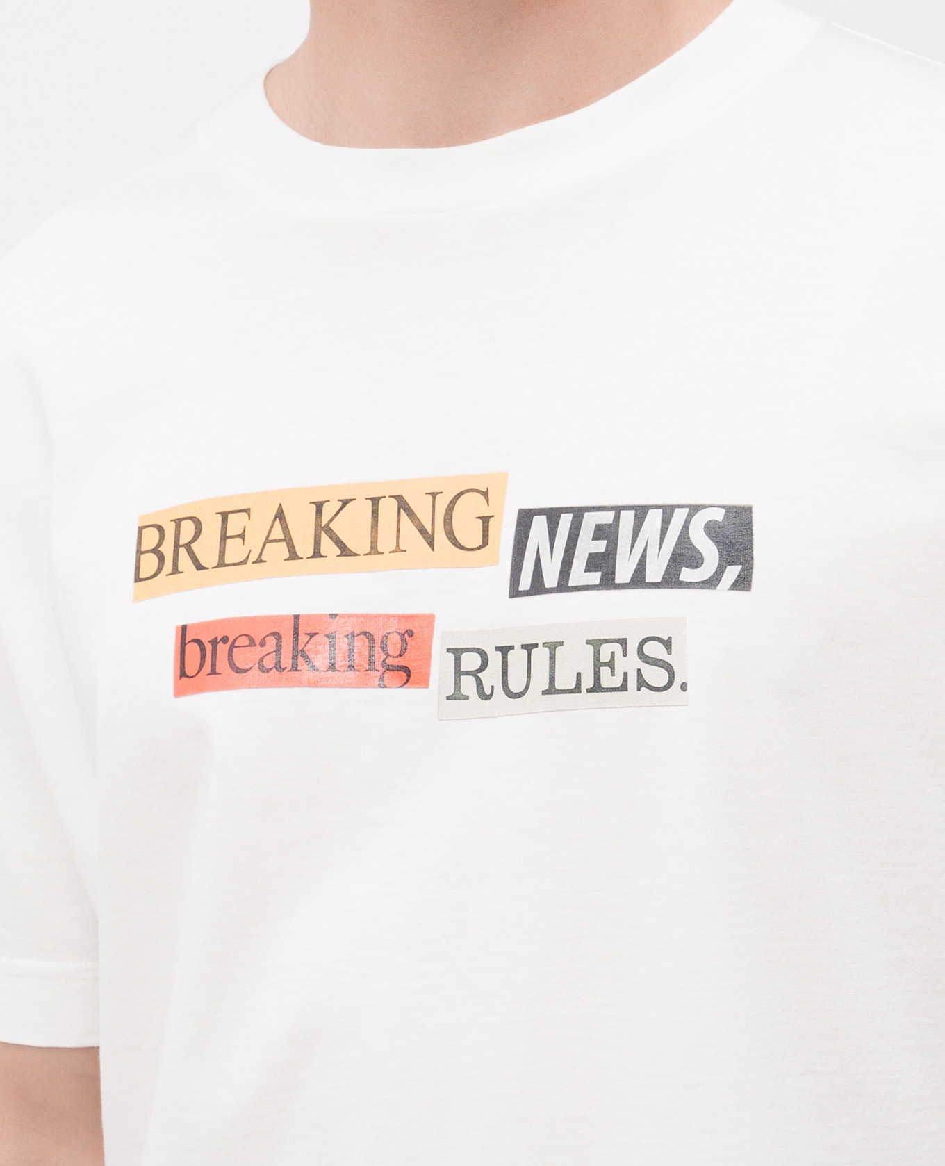 

White T-shirt with print Palm Angels