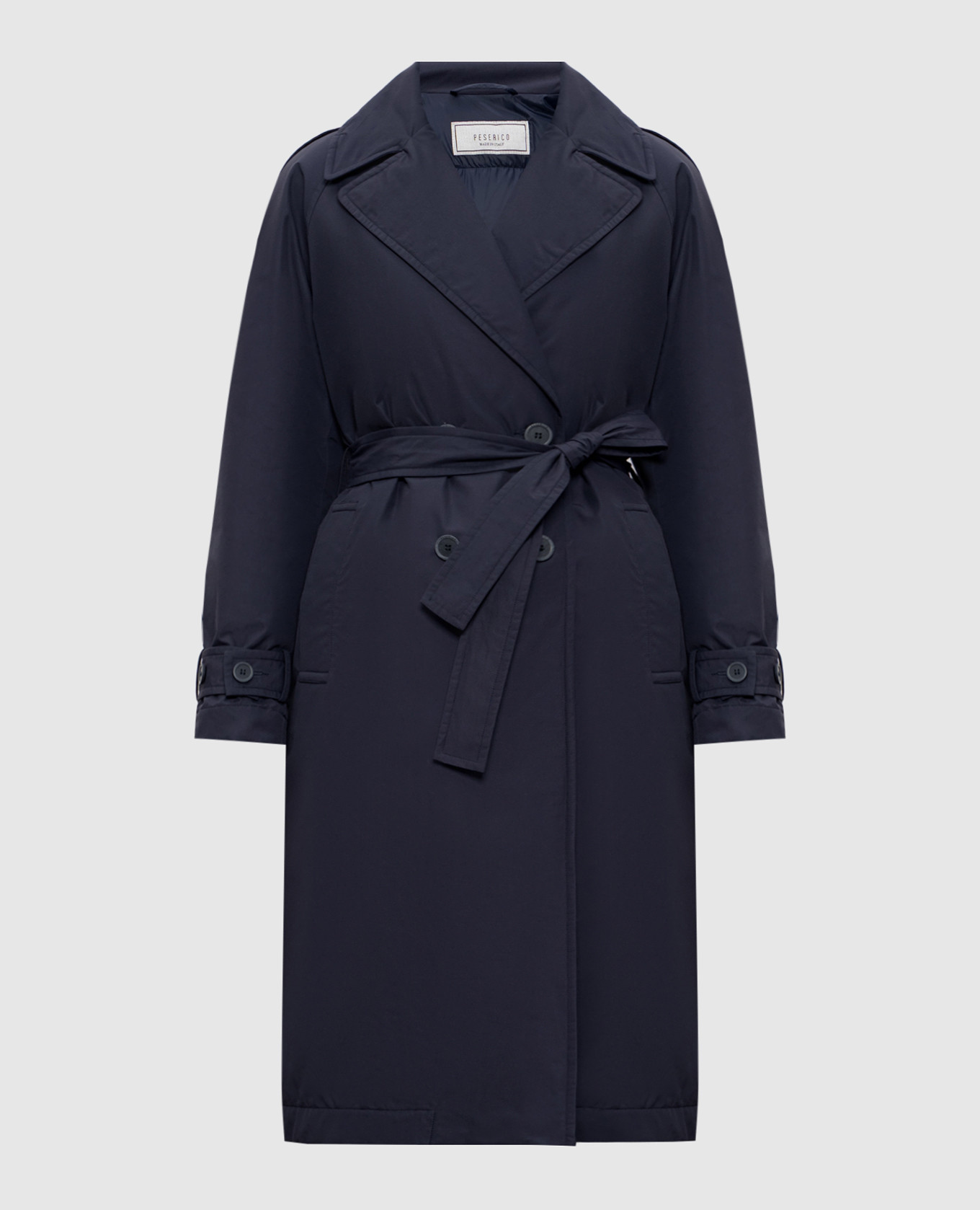 Blue double-breasted down jacket Peserico