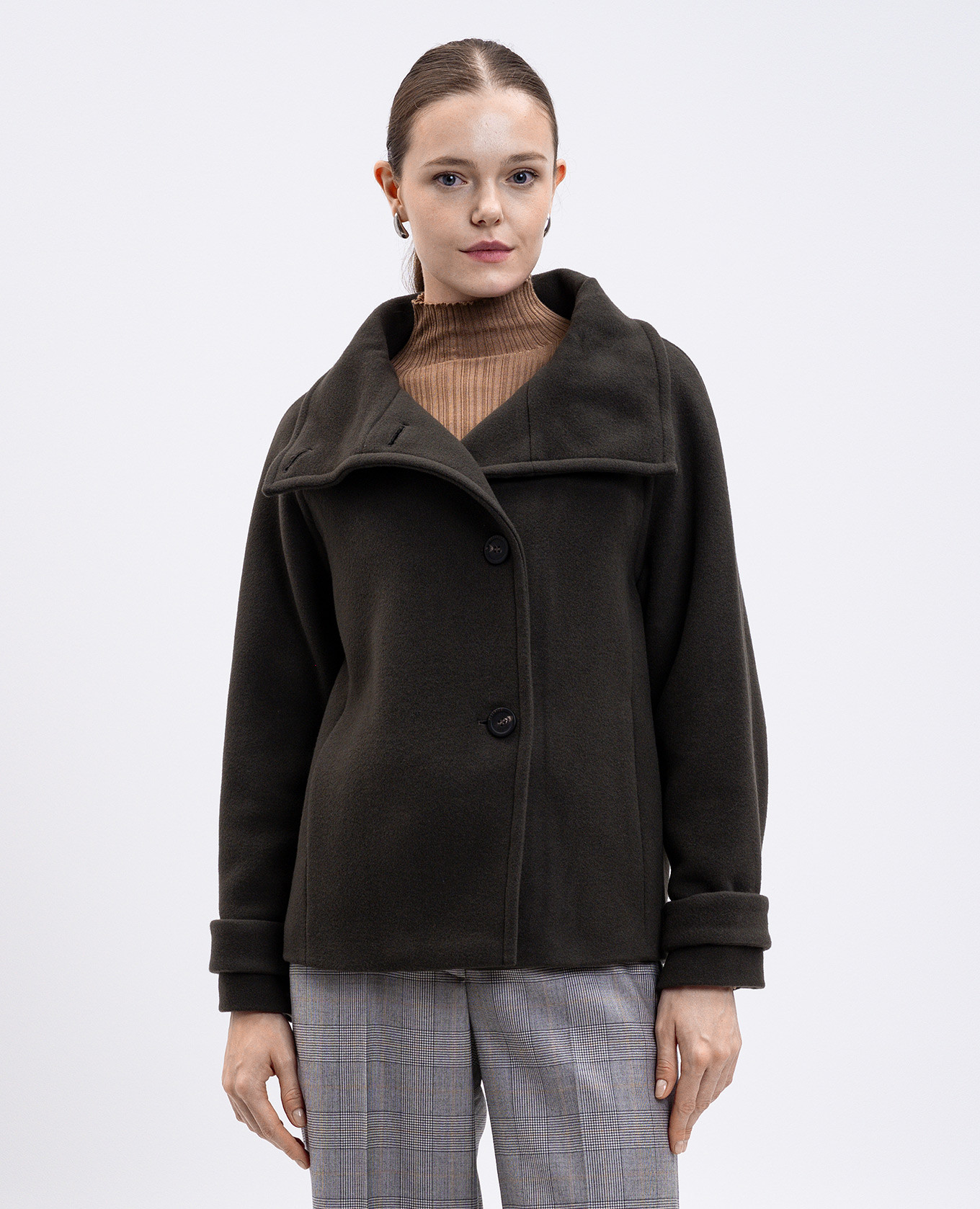 

Brown double-breasted coat with wool and cashmere Peserico