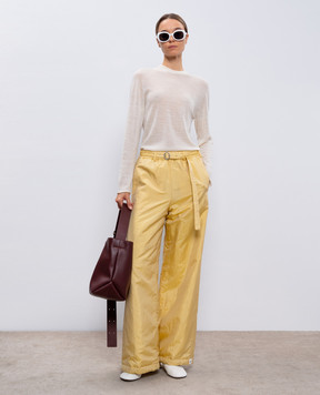 Jil Sander Yellow insulated pants with silk J40KA0234J70003