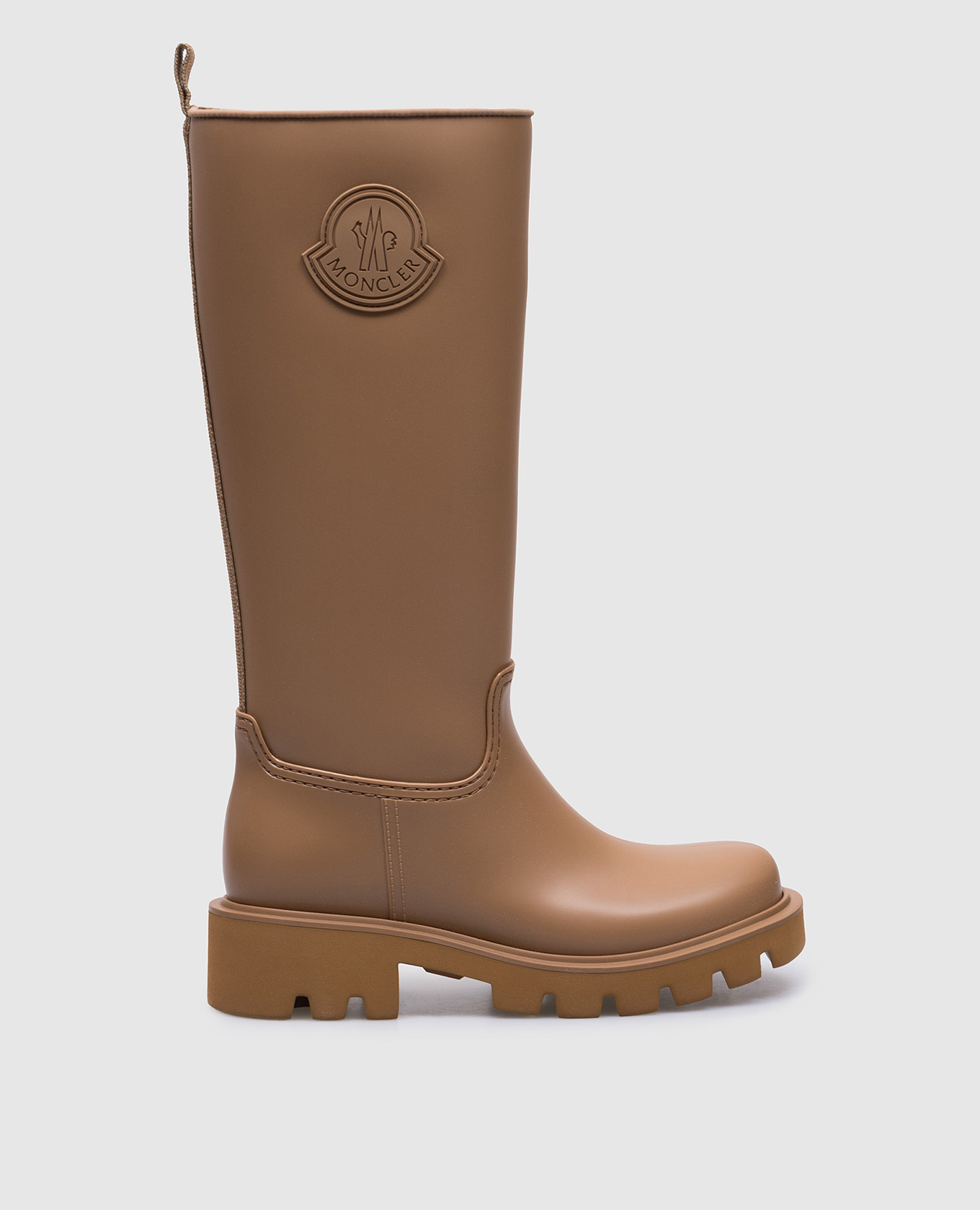 

Brown Kickstream boots with textured logo Moncler
