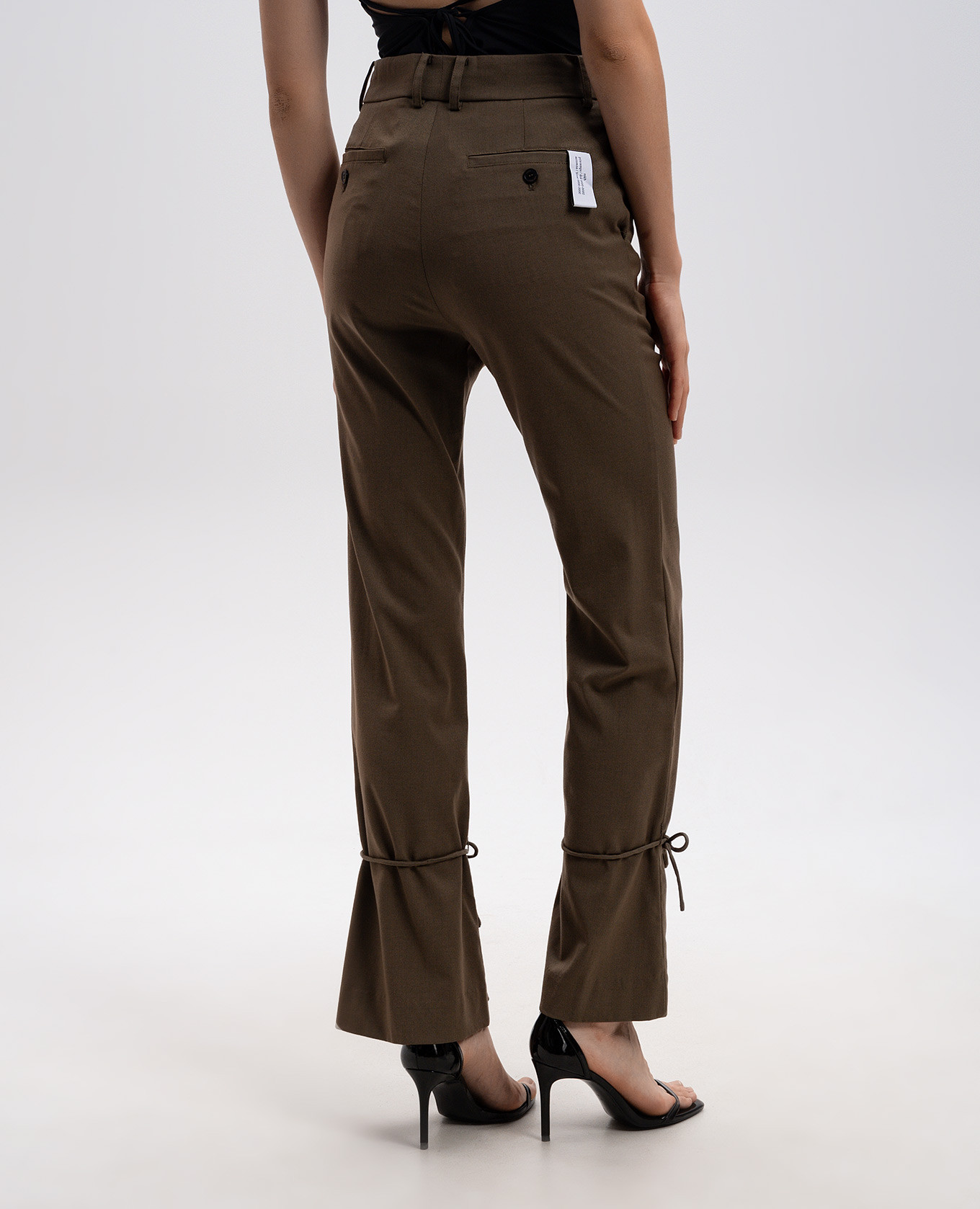Khaki pants with wool Rokh 4