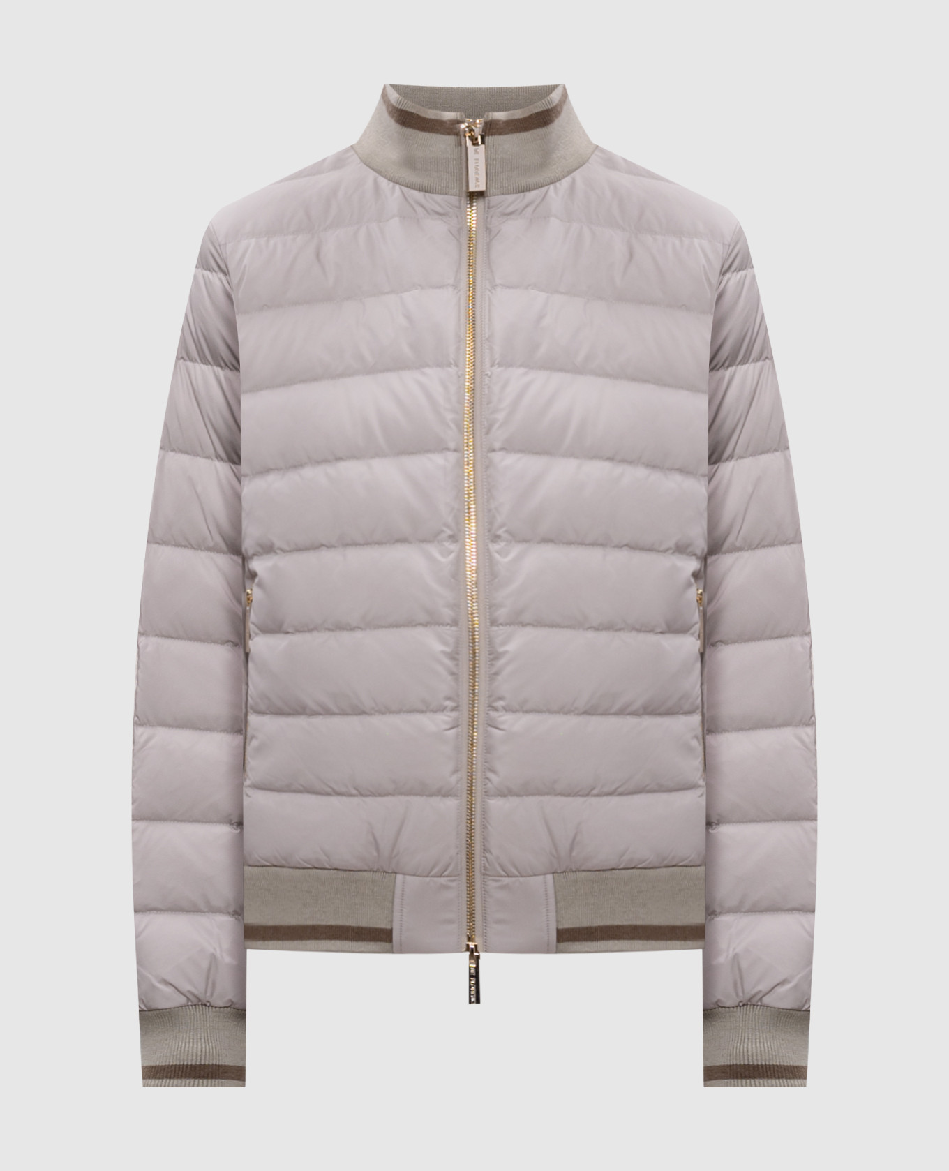 

Khaki puffer jacket with ribbon Be Florence