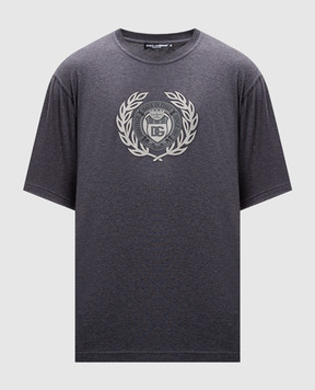 Dolce&Gabbana Gray t-shirt with logo print G8PN9TG7O2D