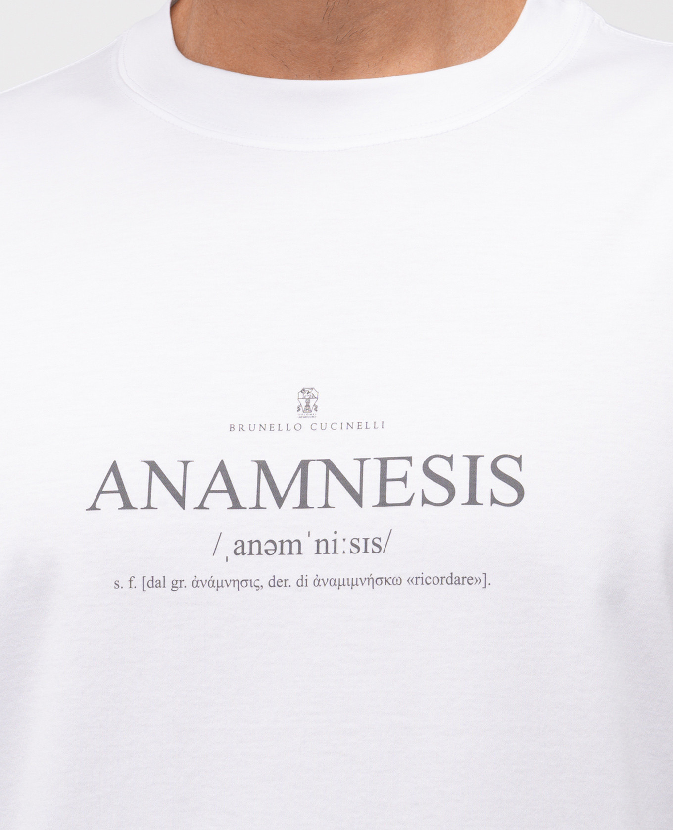 

White T-shirt with print Brunello Cucinelli
