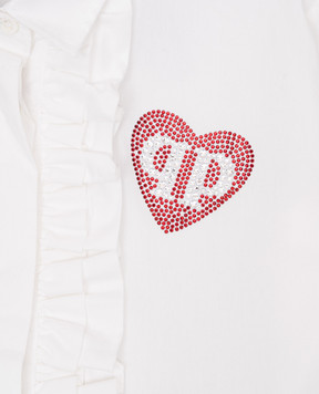 Philipp Plein Children's white blouse with a logo GRP0002610