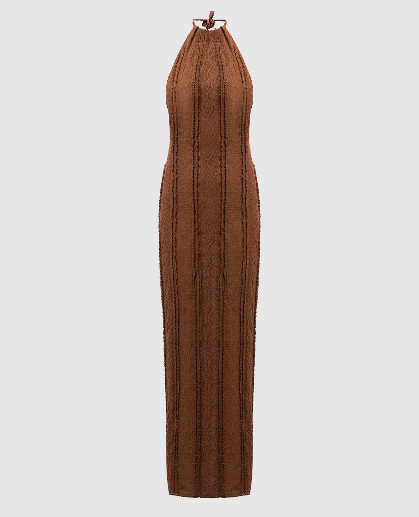 Brown Thea dress with lace Charo Ruiz