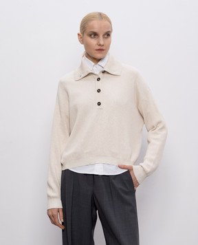Brunello Cucinelli Beige sweater with lurex MAZ260214P