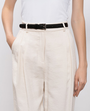 Babe Pay Pls Black leather belt with silver buckle 0C001