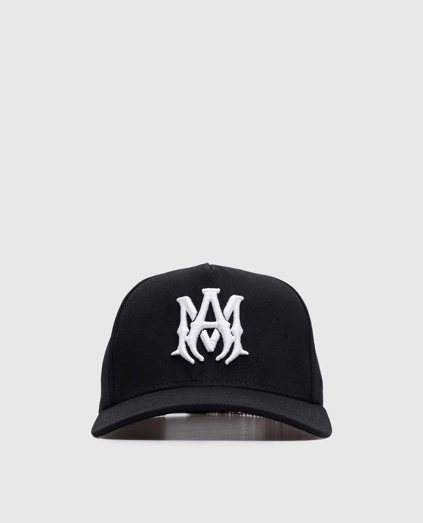 

Black cap with textured logo monogram embroidery AMIRI
