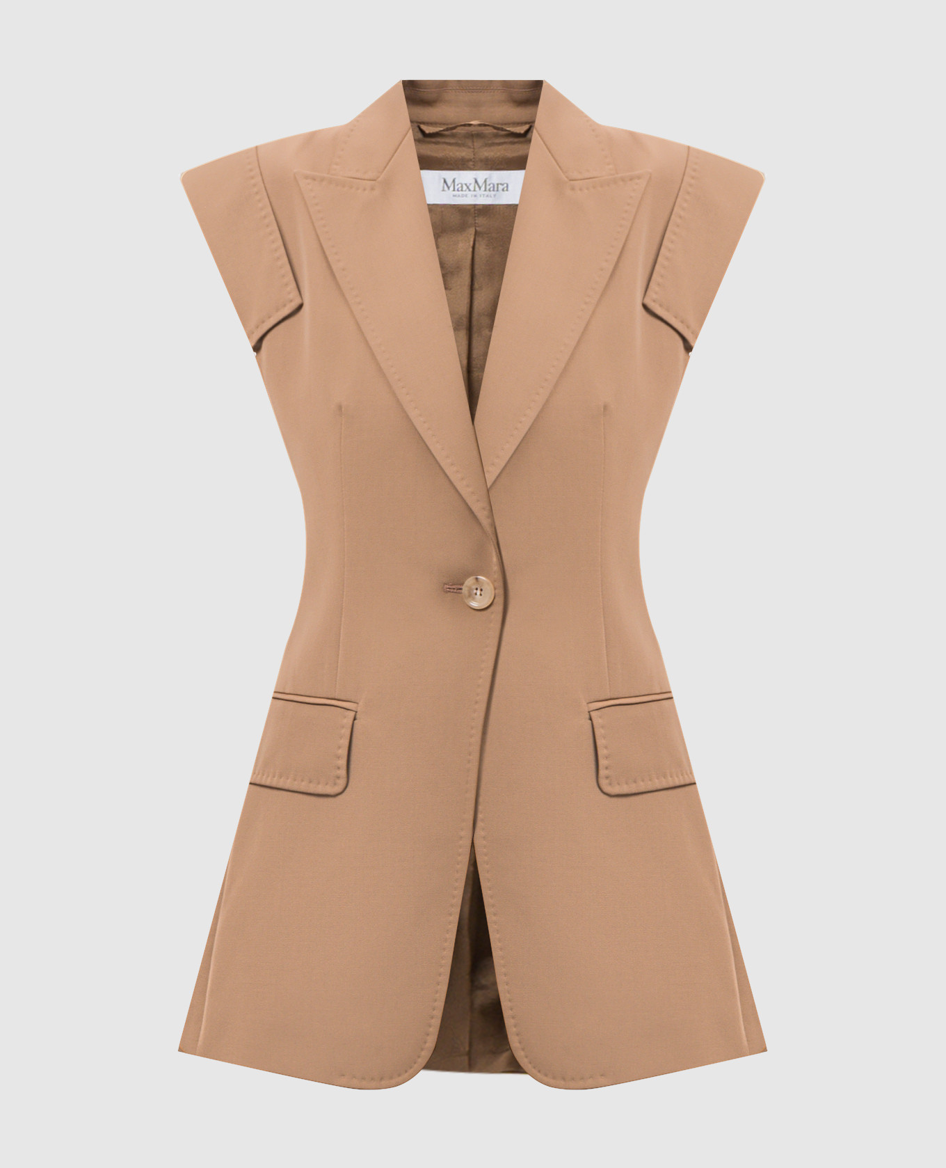 

Brown BERGAMO wool vest Max Mara