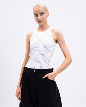 The Attico White top with crystals 251WCN00004JJJ051TR