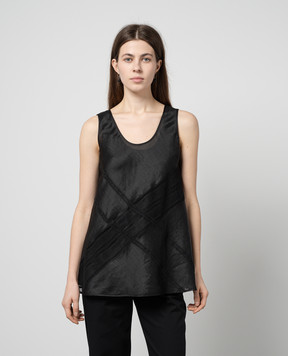 Max Mara Black EBRIDI top with lace EBRIDI