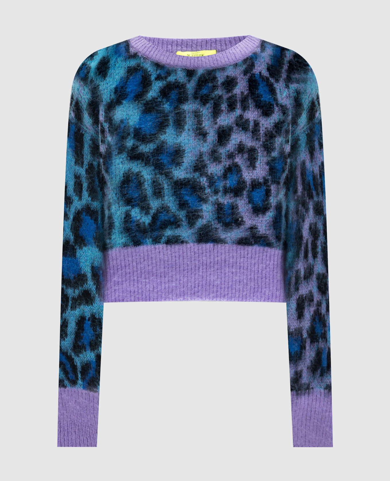 

Blue sweater with wool in an animalistic pattern Twinset Actitude